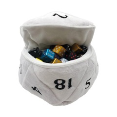 D20 PLUSH DICE BAG - WHITE